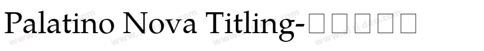Palatino Nova Titling字体转换